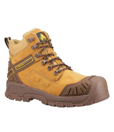 Amblers Mens Ignite Grain Leather Safety Boots (Honey) - UTFS10465
