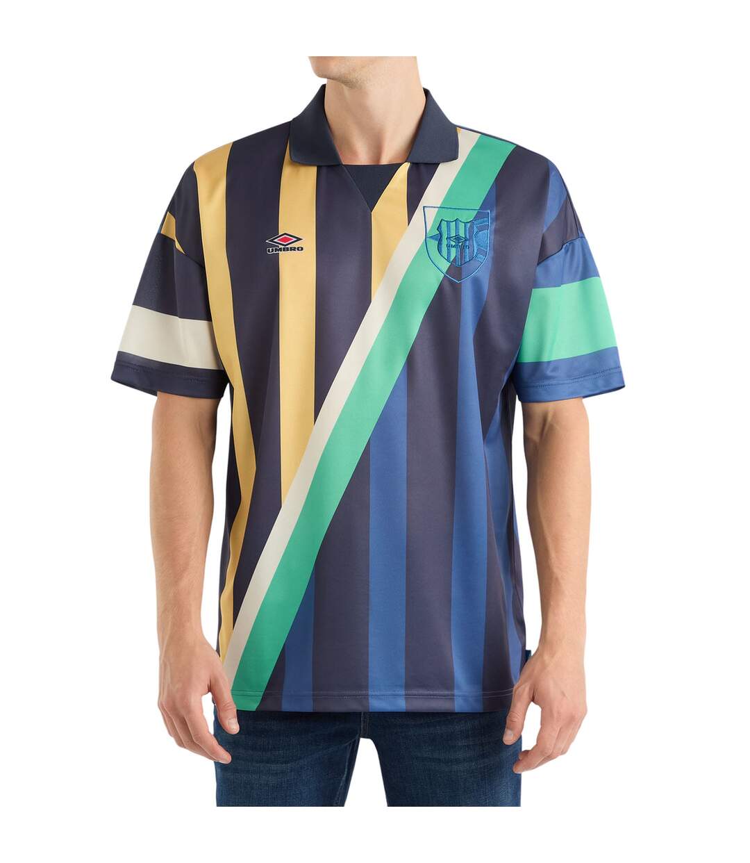 Mens mash-up jersey dark navy/multicoloured Umbro-1