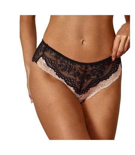 Tanga noir/rose femme les petites bombes lola - l