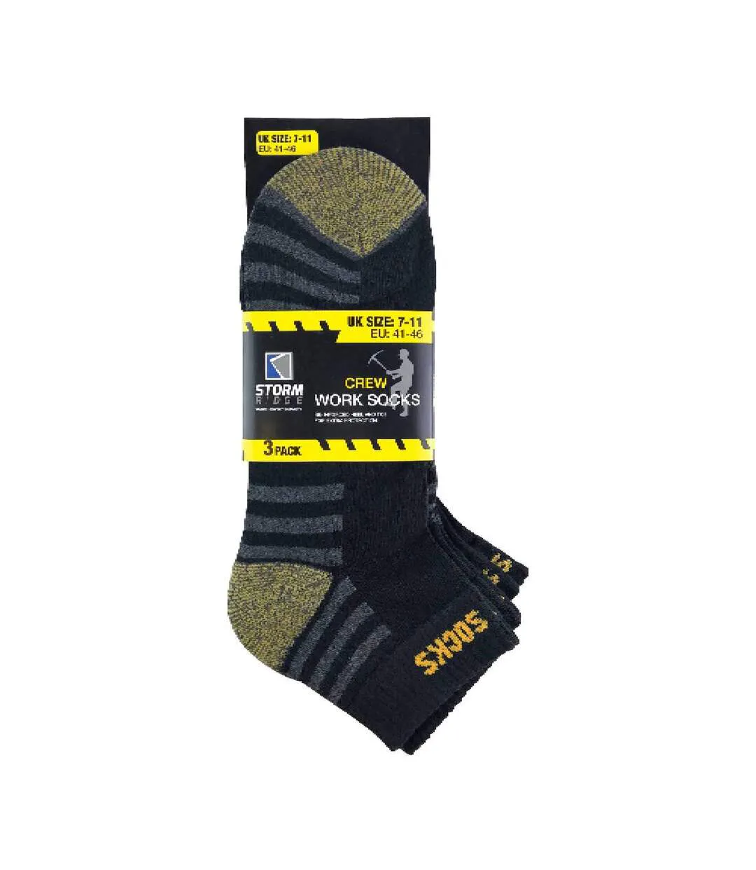 6 Paires Chaussettes de Travail Homme Coton Basses-2