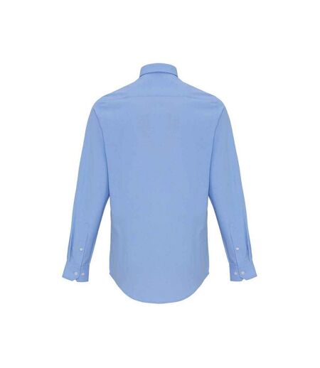 Premier Mens Striped Oxford Long-Sleeved Shirt (Oxford Blue) - UTPC6050
