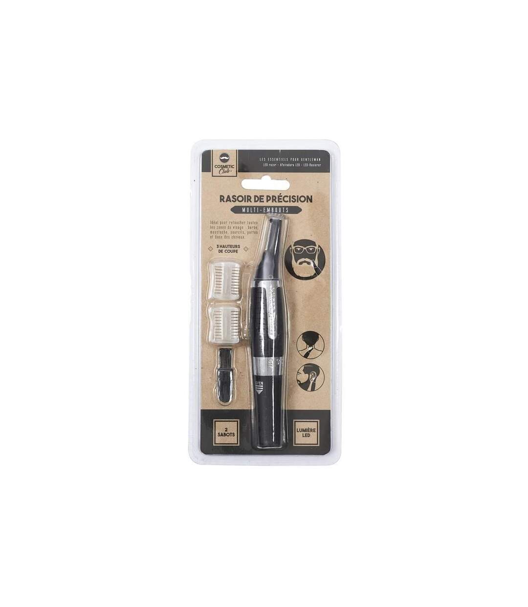 Rasoir de Précision Multi-Embouts 14cm Noir-5