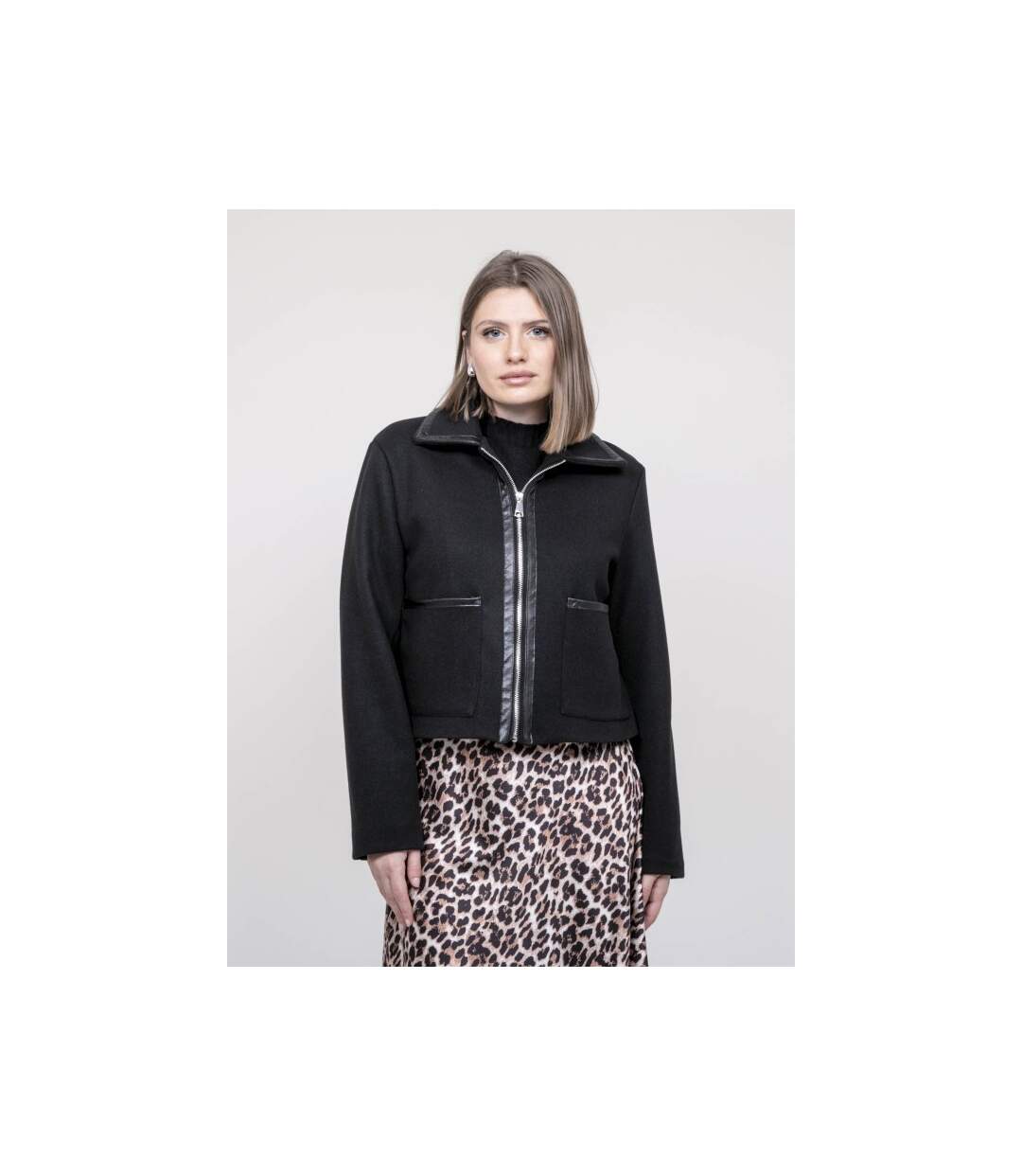 Blouson avec détails similicuir UZELLE - Dona X Lisa-1