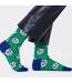 1 Pack Mens & Ladies Cotton Green Cat Design Socks-3