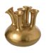 Vase Design en Métal Tulipe 33cm Doré-1