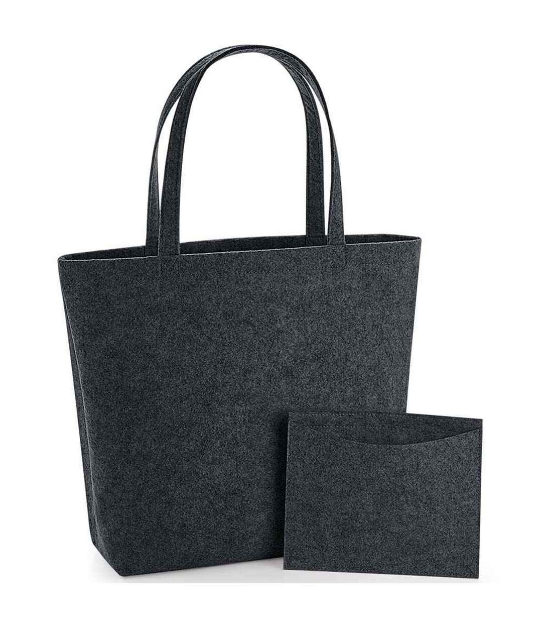 Sac de courses taille unique charbon chiné Bagbase-1