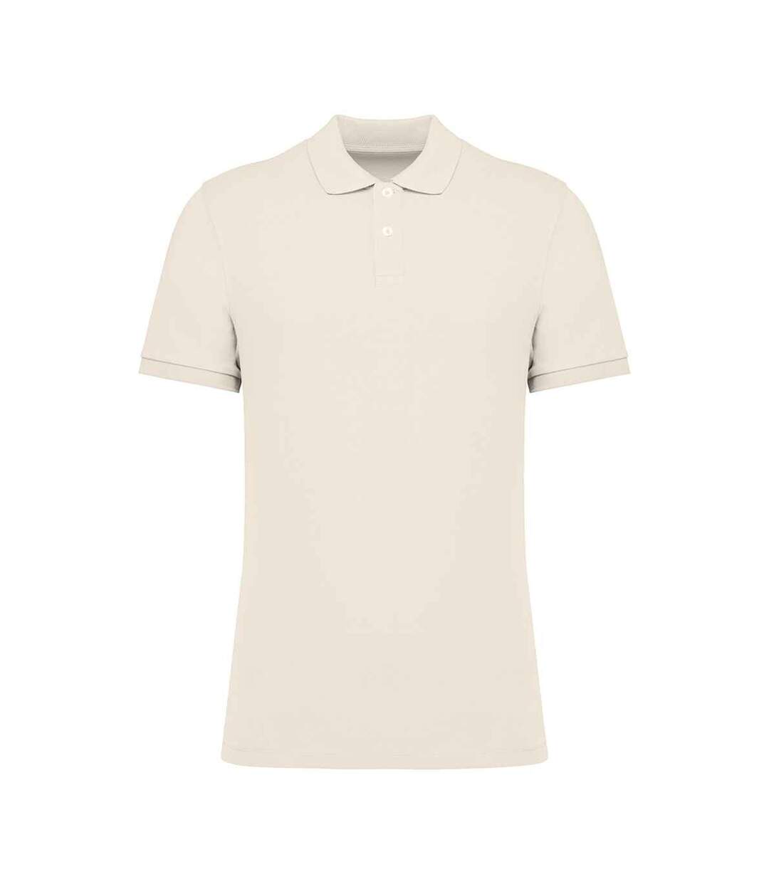 Mens Pique Polo Shirt Ivory Native Spirit-1