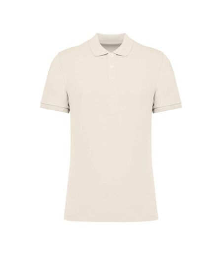 Mens Pique Polo Shirt Ivory Native Spirit