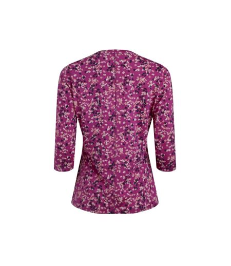 Womens/ladies laveda jersey slub t-shirt dark raspberry Weird Fish
