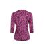 Womens/ladies laveda jersey slub t-shirt dark raspberry Weird Fish-2