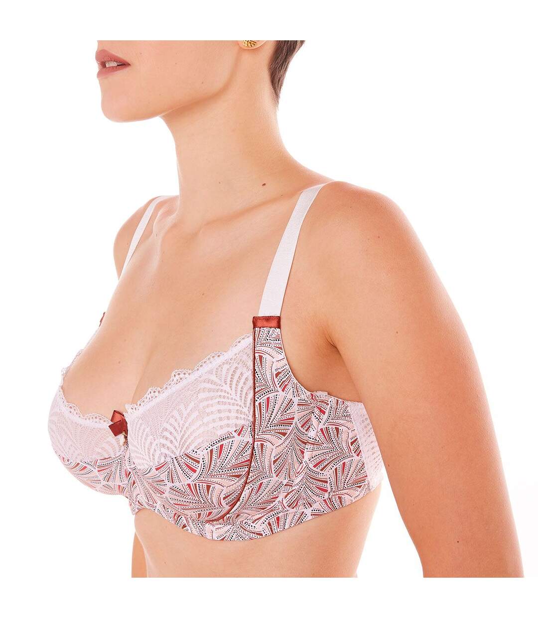 Soutien-gorge grand maintien rose Hawaï