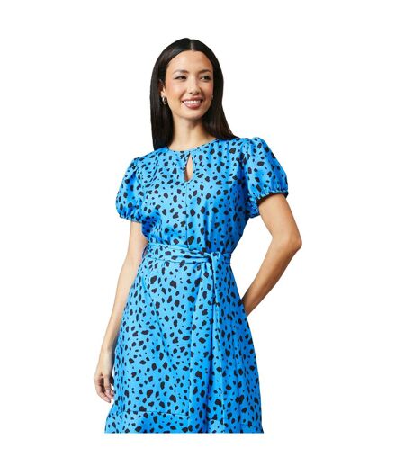 Robe mi-longue femme turquoise pâle Principles