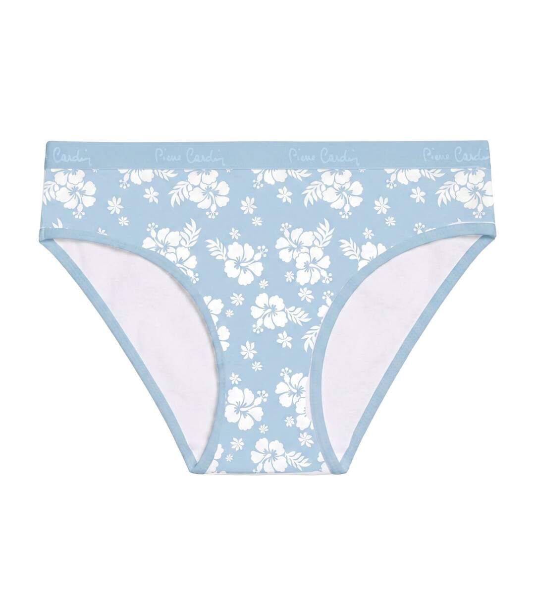 Lot de 3 slips femme  en coton uni et imprimé ceinture fine 2cm Pck1 Pierre Cardin-3