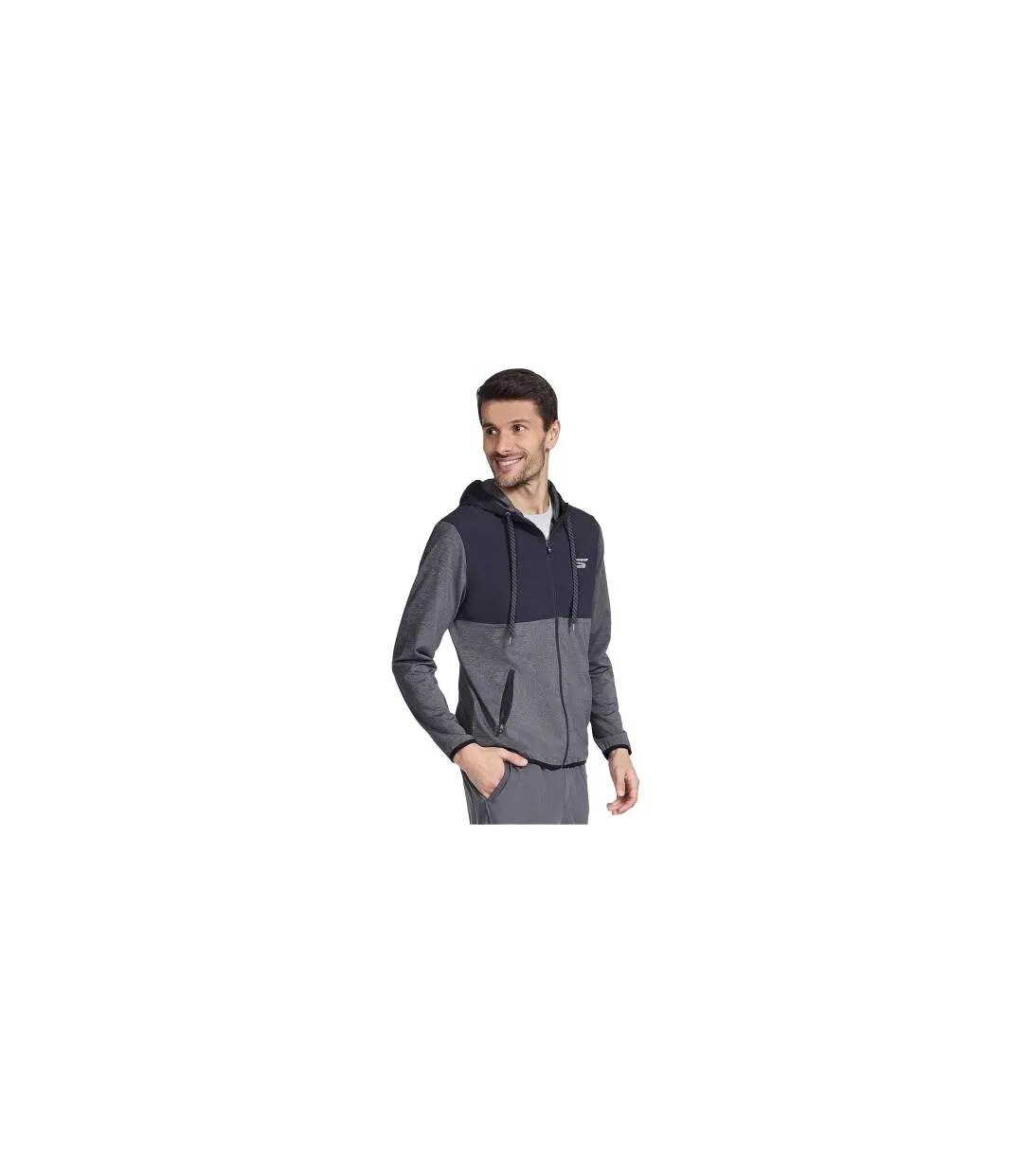 Veste À Capuche Homme Noir Anthracite Skechers-1