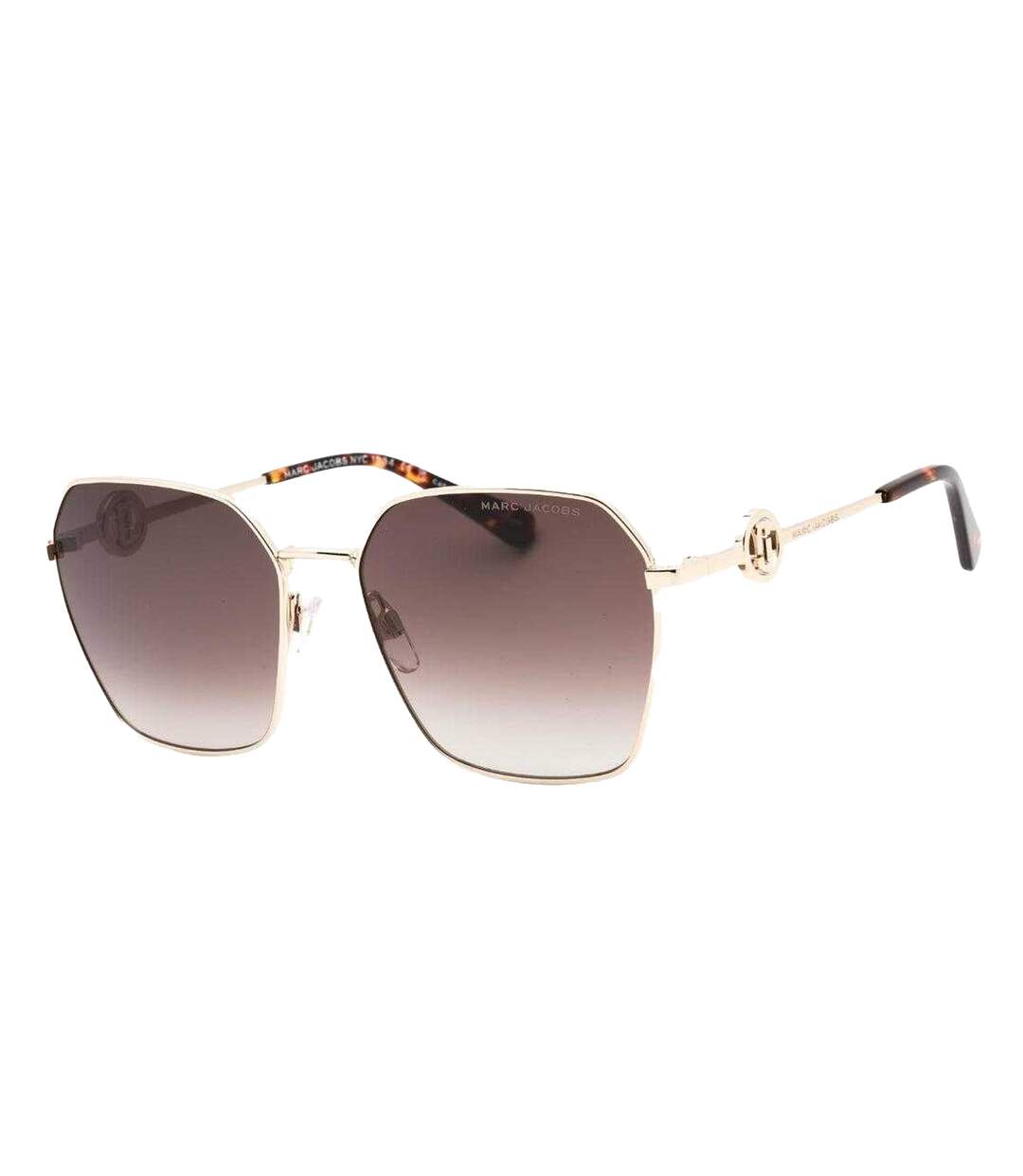 Womens/ladies Square Sunglasses One Size Gold Havana Marc Jacobs-1