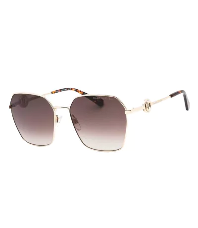 Womens/ladies Square Sunglasses One Size Gold Havana Marc Jacobs