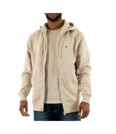 Sweat zippé beige homme tommy hilfiger dm0dm2 - l