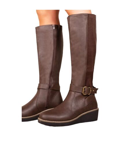 Bottes hauteur genoux ayleen femme marron Where´s That From Where´s That From