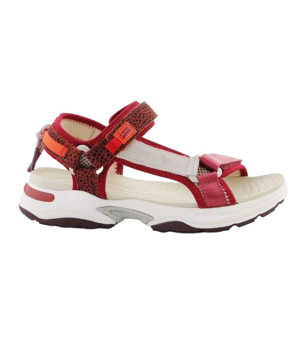 Sandales Motif/style À Rayures Femme Rouge Franklin-4