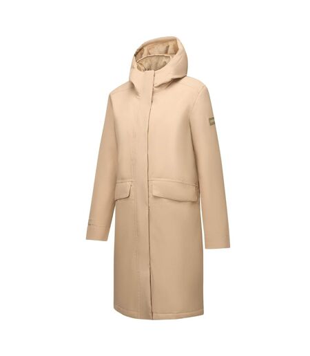 Veste Imperméable Longue Et Unie À Capuche Et Taille Ajustable Ramona Femme Beige Regatta