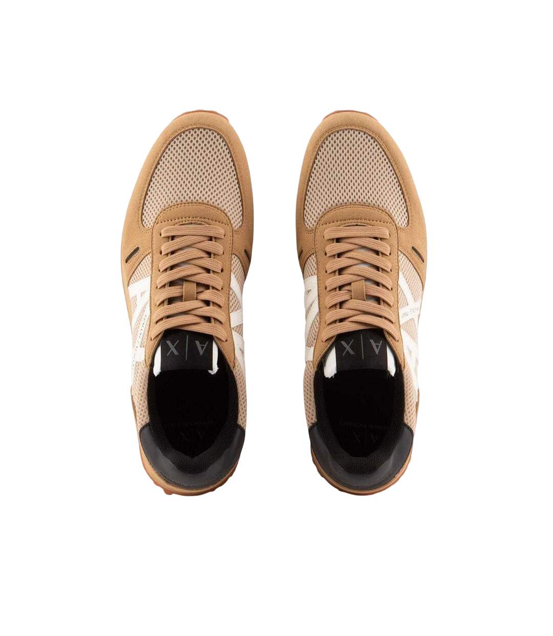 Mens Ax Suede Trainers Tan Armani Exchange-4