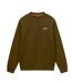 Mens Box Logo Cotton Crew Neck Straight Sweatshirt Dark Olive Napapijri-2