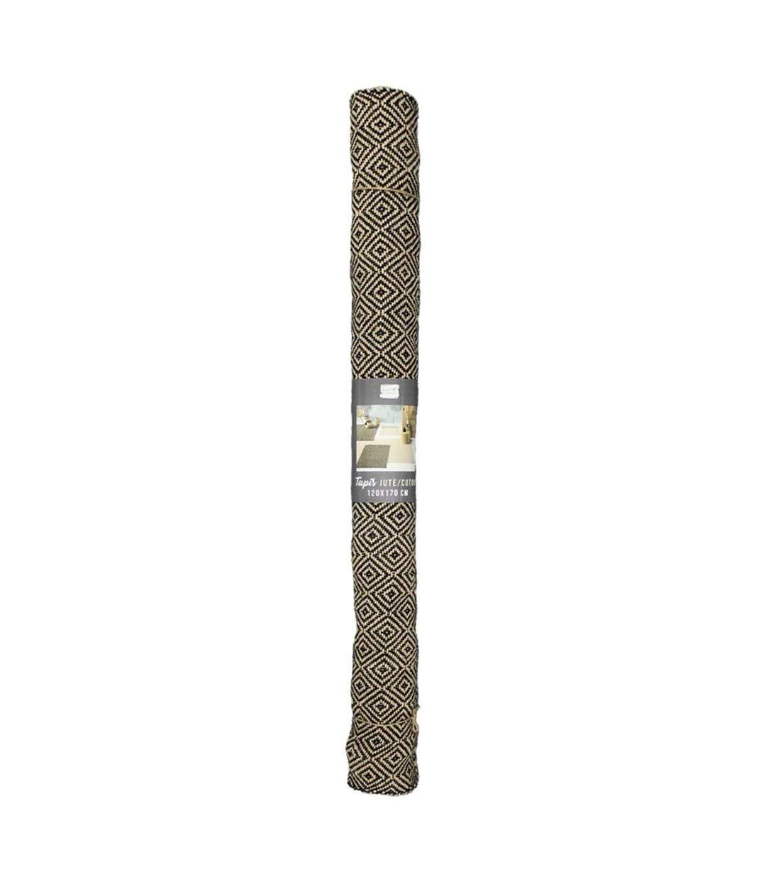 Tapis Déco en Jute Livio 120x170cm Noir-5