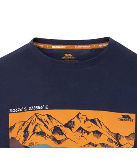 Mens Flinder Printed Long-sleeved T-shirt Navy Trespass