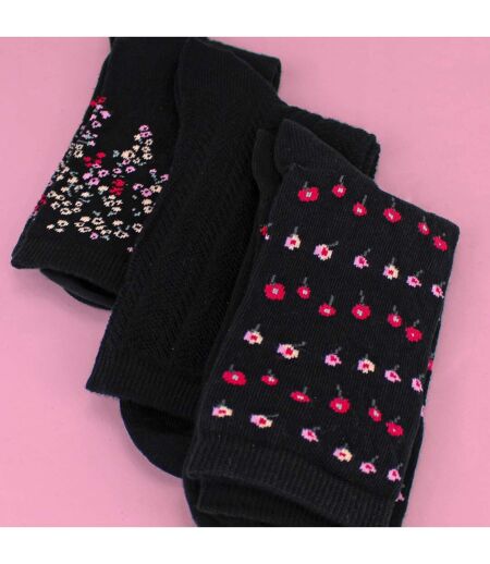 Sock Snob - 6 Paires Chaussettes Femme Fleuries en Coton Douces et Confortables
