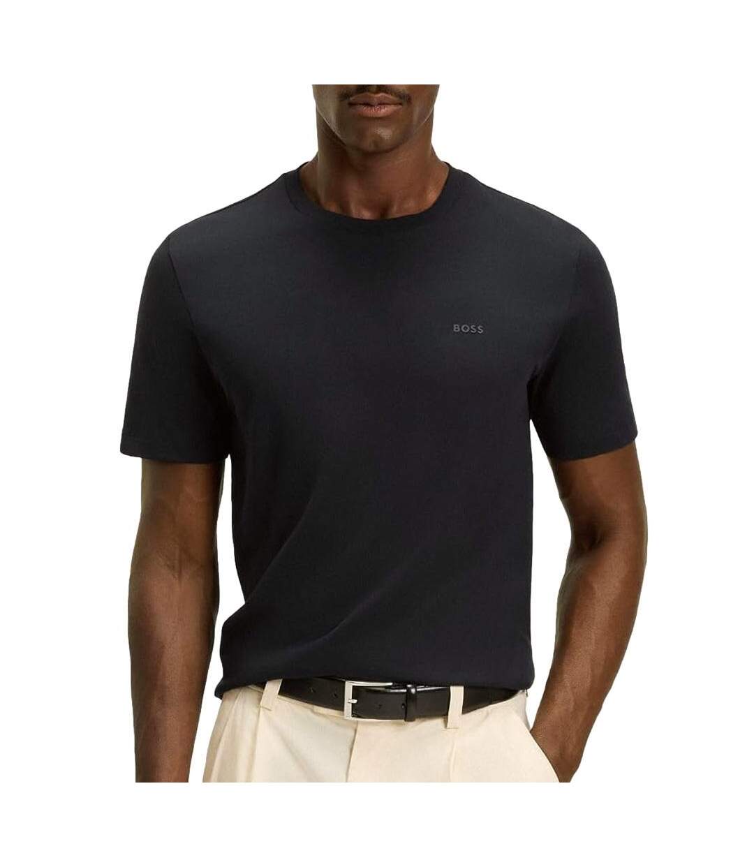 T-Shirt noir homme hugo boss thompson-1