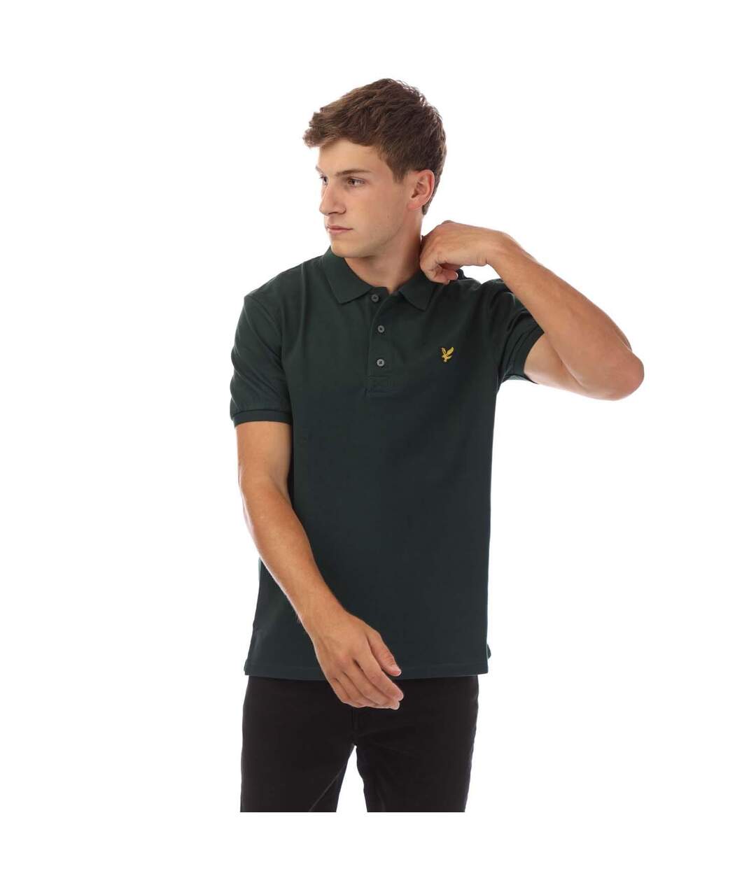 Polo Motif Brodé Homme Vert Foncé Lyle & Scott-1