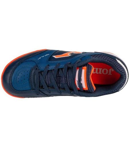 Childrens/kids Top Flex 2433 Football Artificial Ground Football Boots Navy Blue Orange Joma