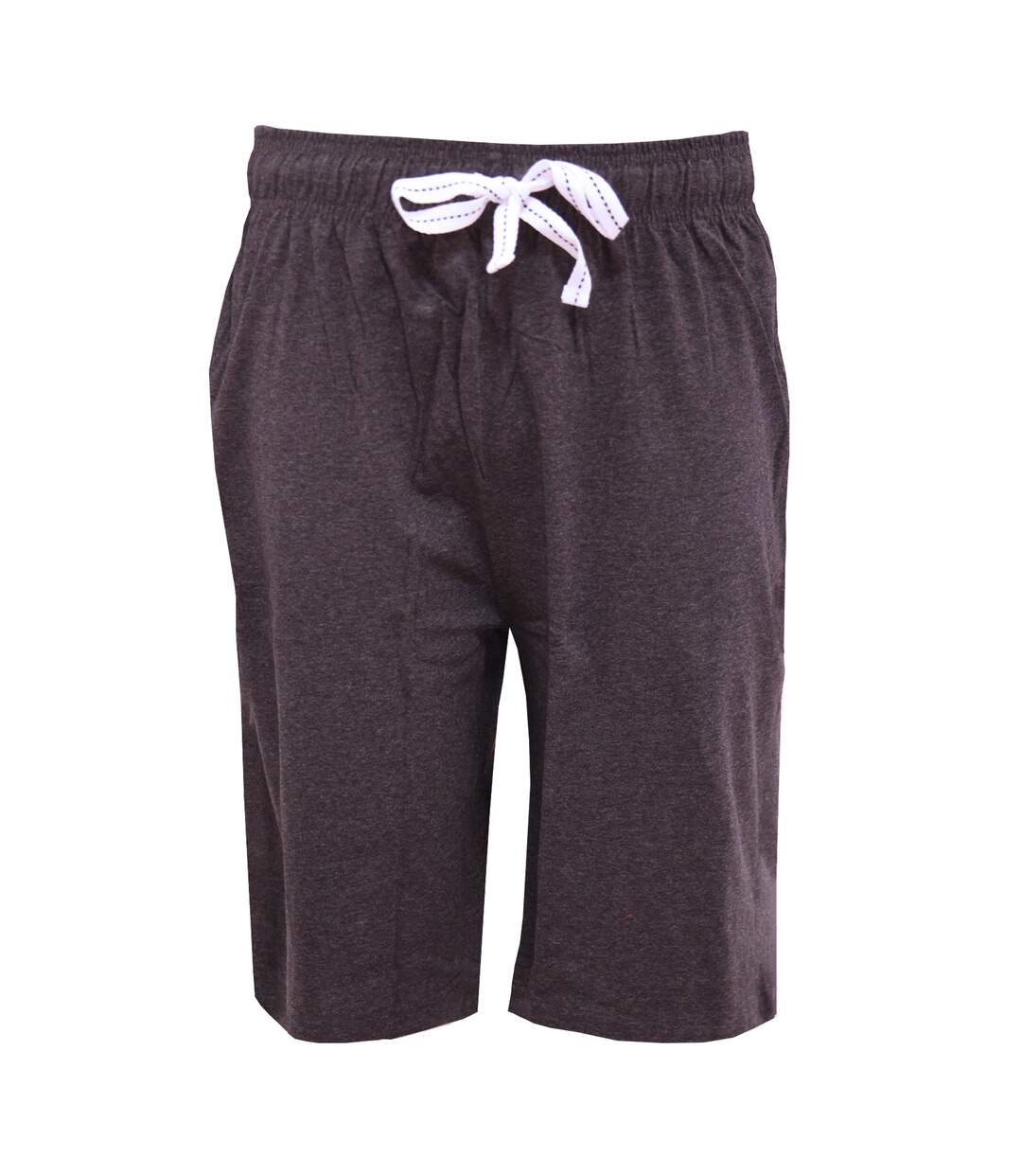 Mens stripe short lounge set charcoal Momentii-3