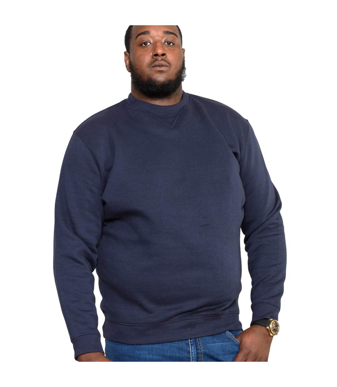Duke Mens Rockford Kingsize Sweat Crew Neck Jumper (Navy) - UTDC105-3