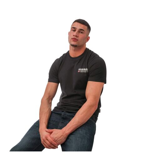 Mens Kasba Logo Crew Neck T-shirt Black Napapijri