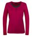 Mayflower NESTOR4 : Tee-shirt manches longues violet et gris avec col style boutonné-5