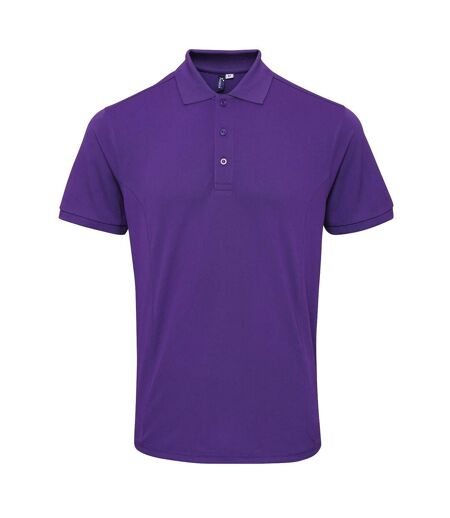 Premier Mens Coolchecker Plus Pique Polo With CoolPlus (Purple) - UTRW6268
