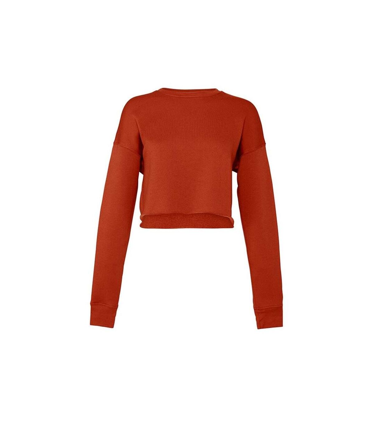 Bella + Canvas Ladies Cropped Sweatshirt (Brick)