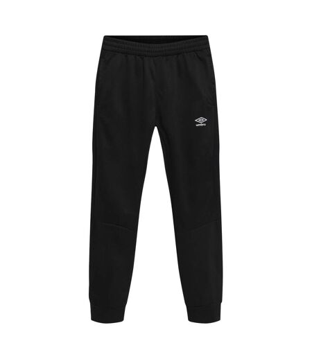 Mens polyester sports jogging bottoms black Umbro