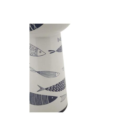 Vase Haut en Céramique Poissons 38cm Multicolore
