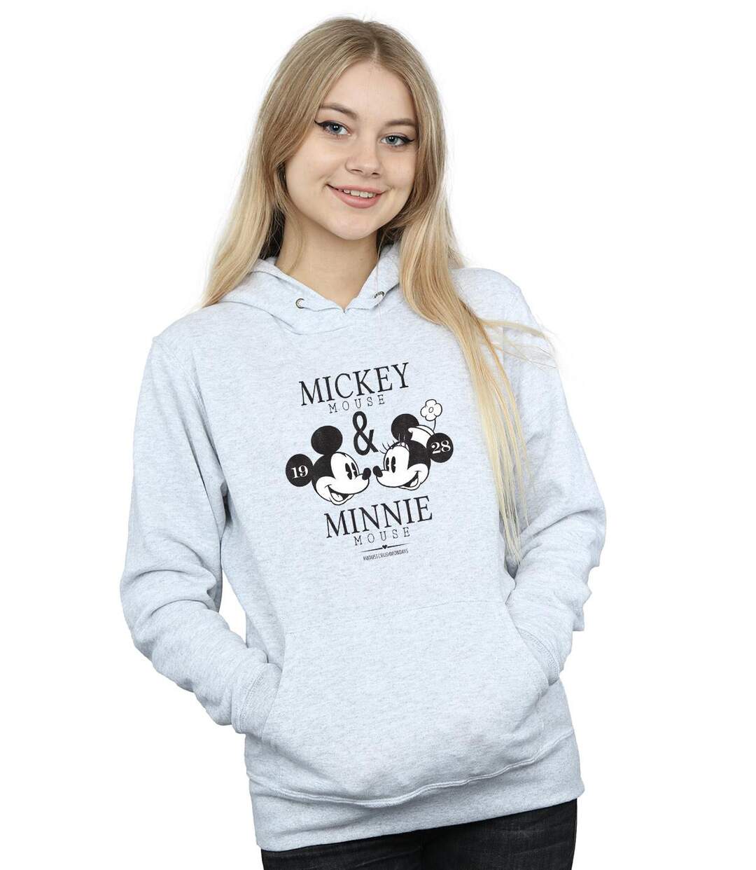 Disney - Sweat à capuche MICKEY AND MINNIE MOUSE MOUSECRUSH MONDAYS - Femme (Gris chiné) - UTBI10622-2