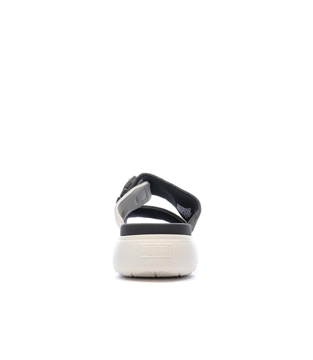 Claquettes beige/noire femme puma suede-3