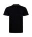 AWDis Mens Stretch Tipped Polo Shirt (Black/White) - UTRW6081