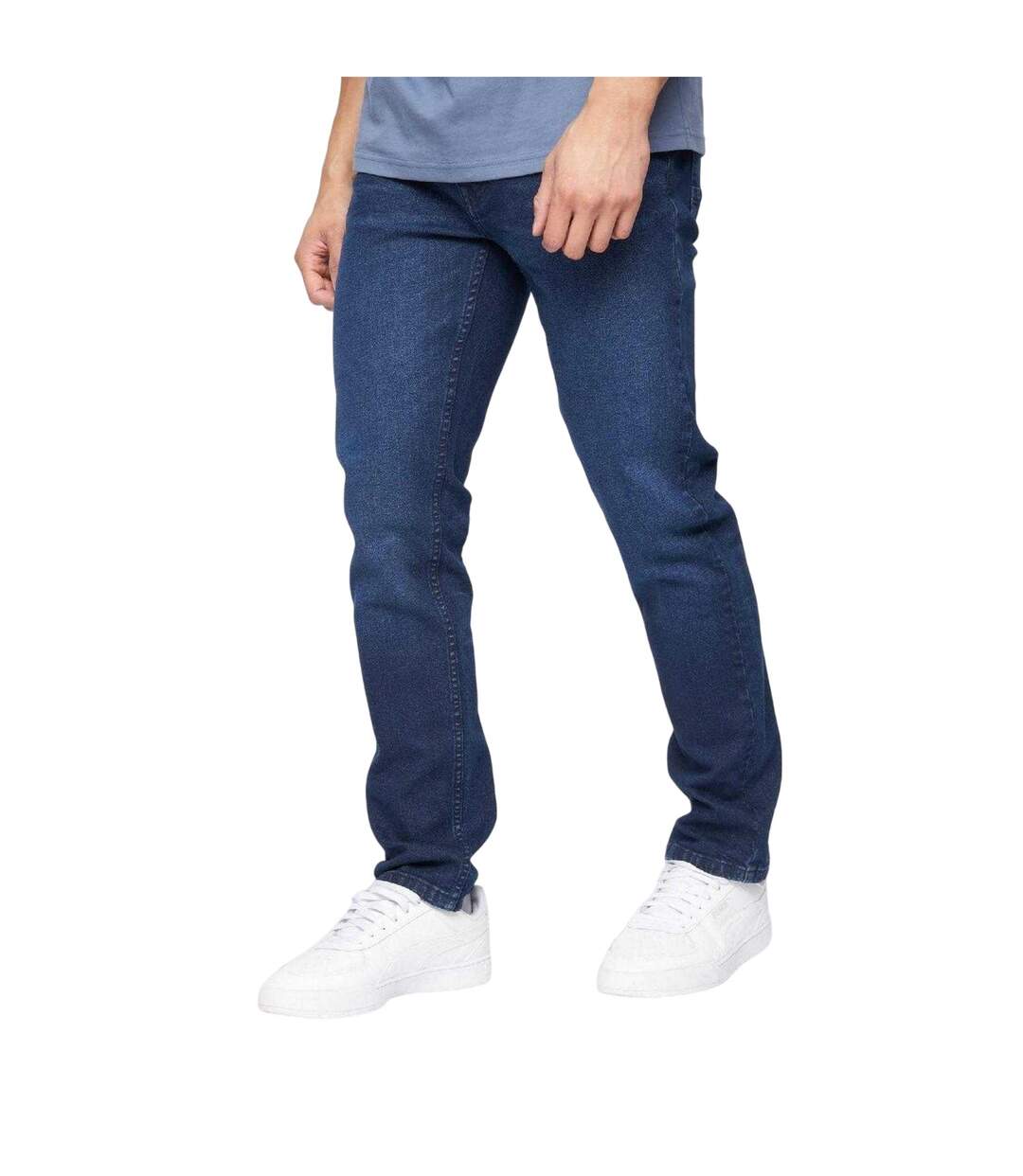 Mens Malcolm Slim Jeans Blue Crosshatch-4