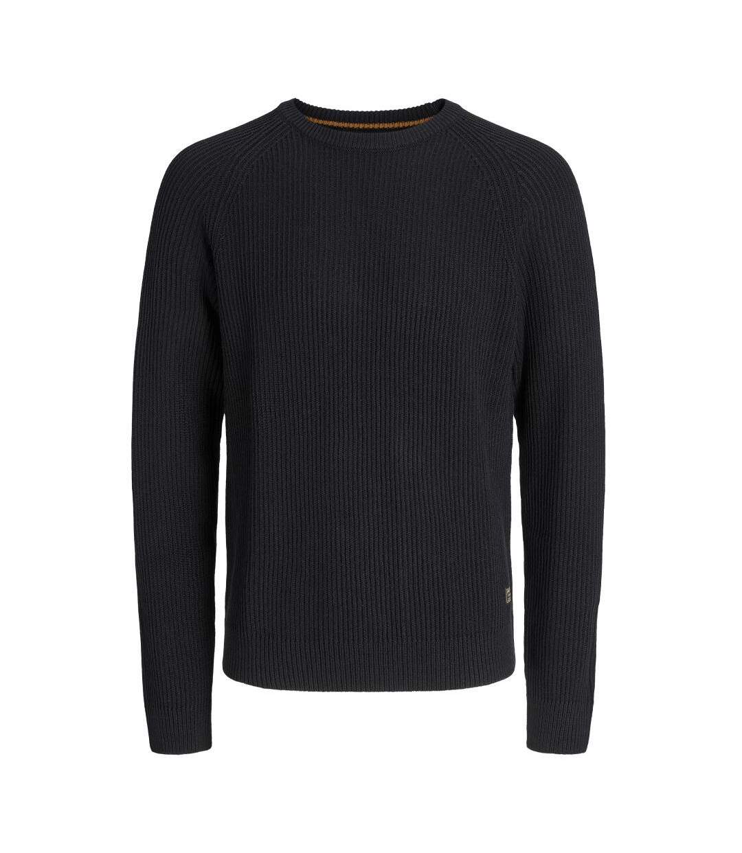 Pull en maille noir homme jack & jones pannel-1
