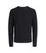 Pull en maille noir homme jack & jones pannel-1