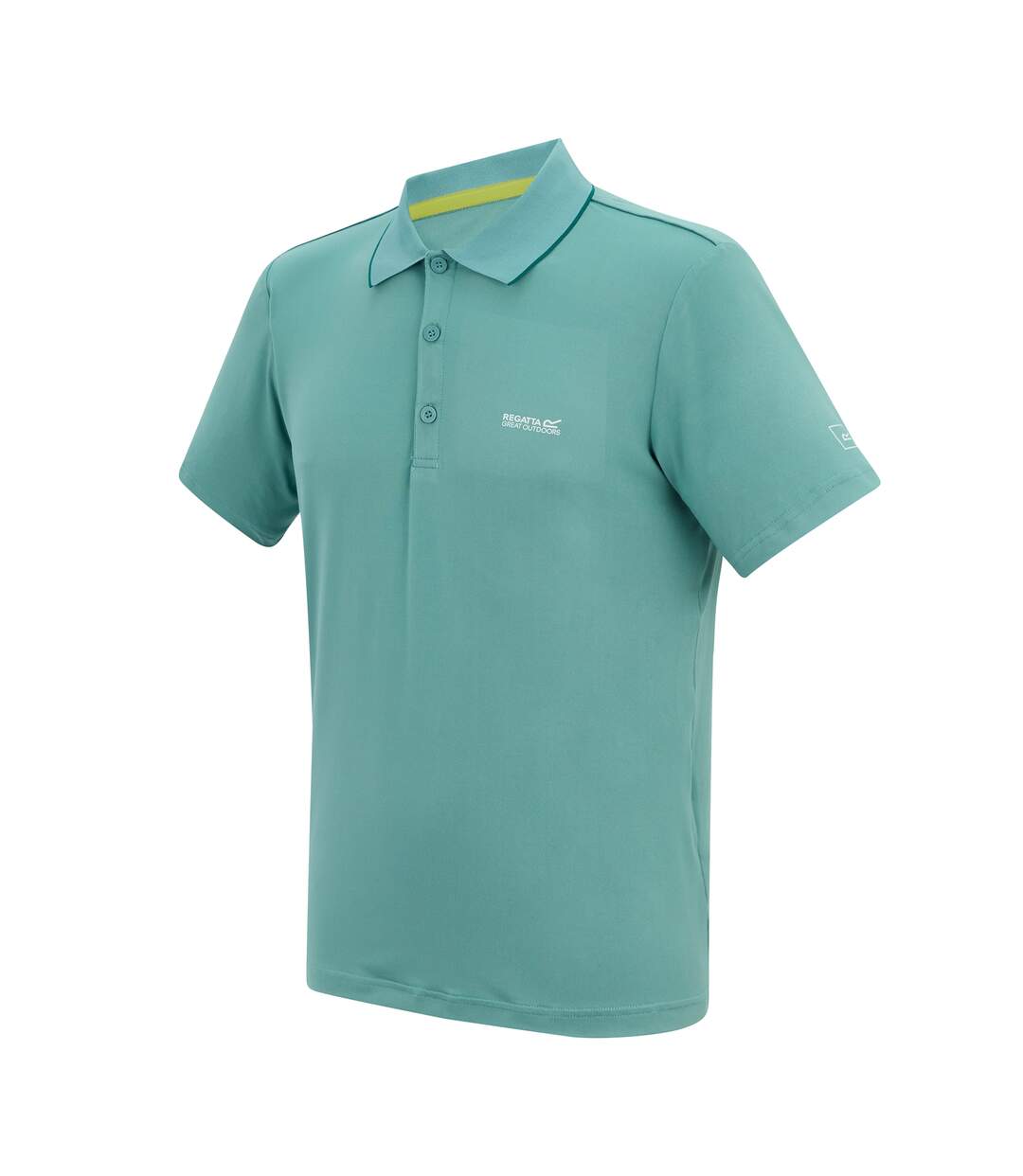 Polo Extensible Motif/style Logo Brodé Maverik Homme Turquoise Regatta-4