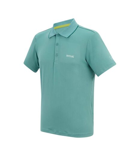 Polo Extensible Motif/style Logo Brodé Maverik Homme Turquoise Regatta