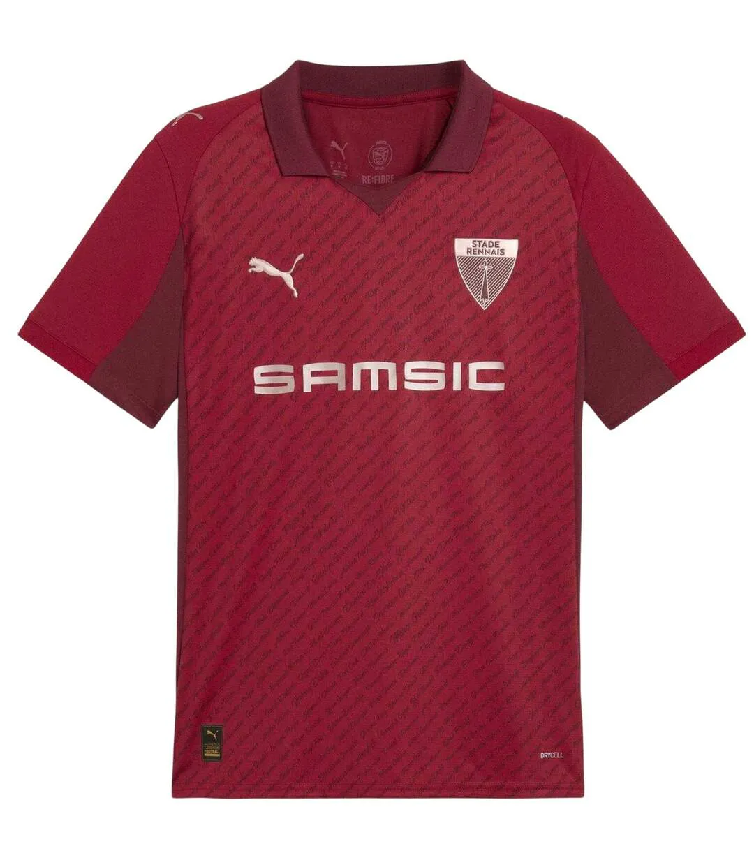 Maillot Domicile Motif/style Puma 2025/2026 Homme Rouge Noir Stade Rennais FC-1