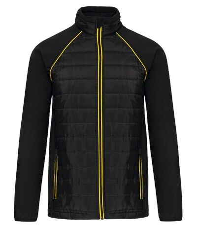 Veste Softshell DayToDay bi-matière - Unisexe - WK6147 - Noir et jaune